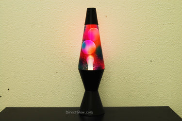 14.5 inch Lava Brand 20oz Retro Graffiti Motion Lamp Clear Liquid White Lava
